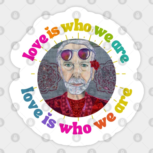 Krishna Das Love is who we are Sticker by karenpaytonart